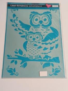 Laser-Kunststoff-Schablone, DIN A4, 2 Eulen