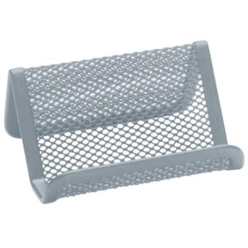 Visitenkarten-Aufsteller Metall silber