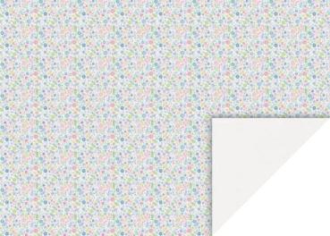 Naturkarton 50x70cm 220g Blumen bl