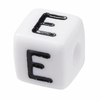 Schnulli-Buchstaben-Würfel 10 mm, "E", Kunststoff, Btl. à 20 St.