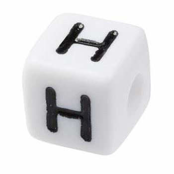 Schnulli-Buchstaben-Würfel 10 mm, "H", Kunststoff, Btl. à 20 St.