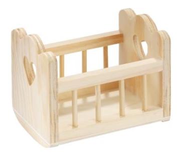 Holzwiege 10 x 7 x 8 cm