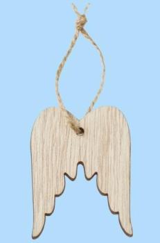 Holz-Flügel zum Hängen, ca. 6,5 cm, Btl. à 4 St.