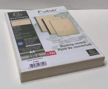 EXACOMPTA Einbanddeckel lederstrukturierte , DIN A4, elfenbein (332256570)