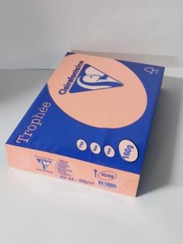 Trophee farbiges Papier, DIN A4, 160g/qm, pfirsich, 250 Blatt, VE = 1 Packung = 250 Blatt