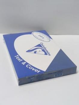 100 LMG Rückwände für Bindemappen blau 	Lederstruktur