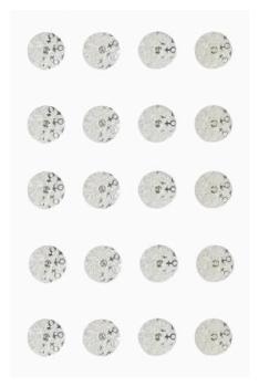 Sticker Glitzer Punkte 15 mm, 20 St.