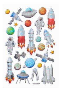 SOFTY-Sticker Raumfahrt
