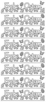 Konturensticker "Frohe Ostern", silber