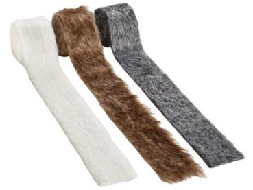 Kunstfell-Band 6 cm x 1,5 m, braun-meliert