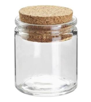 Mini-Dekoglas rund I, 4,3 x 5 cm, mit Korken