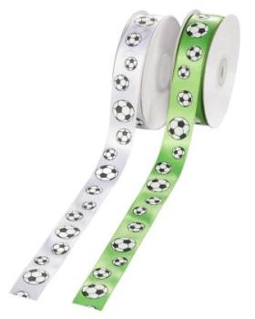 Fußballband 25 mm, Rol. à 20 m, weiss   ldm