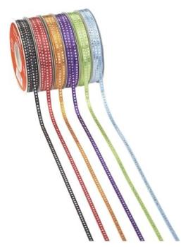 Band Punkte irisierend, 5 mm, ldm, hellblau