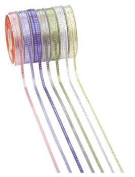 Band Punkte irisierend, 5 mm, ldm, pflaume