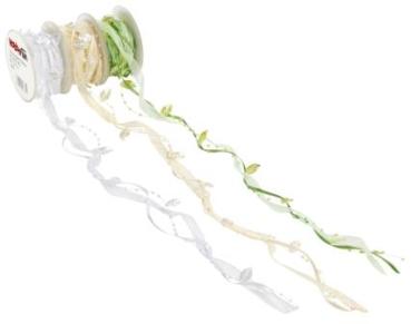 TRENDY-Band Blätter grün, Rol. à 5 m   ldm