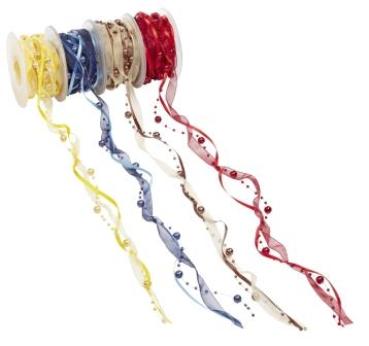 TRENDY-Band mit Perlen, zartgelb/gelb, ldm