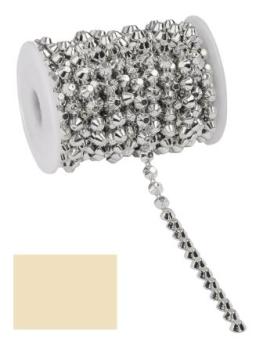 Nieten-Borte Design VII, gold, Rol. à 9,2 m