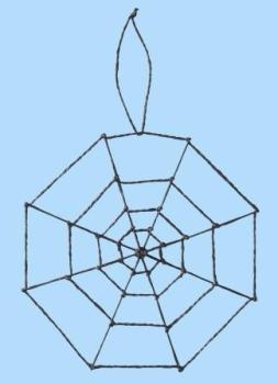 Spinnennetz ca. 20 cm, schwarz