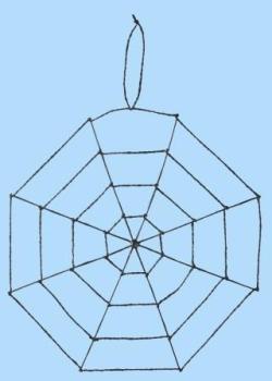 Spinnennetz ca. 25 cm, schwarz