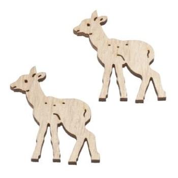 Reh-Holz, ca. 3,5 cm, Btl. à 4 St.