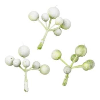 Mini-Beeren, ca. 4 cm, grau-grün, Btl. à 6 St.