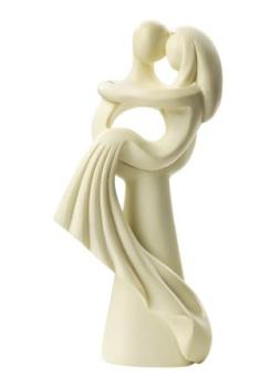 CREApop® Hochzeitspaar modern I, 10 cm, creme