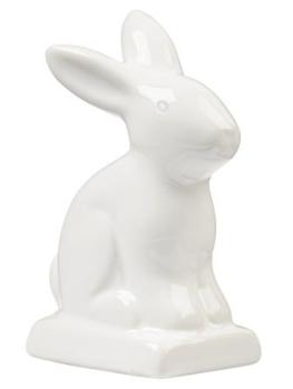 Hase ca. 8,5 cm, Keramik, weiss