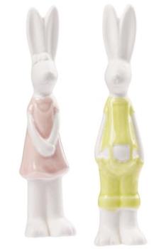 Keramik Hasen ca. 9,5 cm, 2-fach sort.