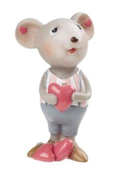 Verliebte Mäuse "Er" ca. 7 cm, stehend