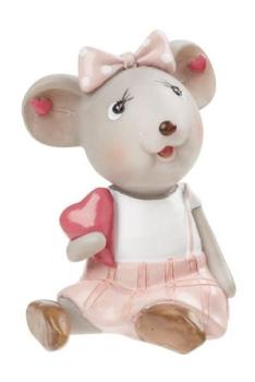 Verliebte Mäuse "Sie" ca. 6 cm, sitzend