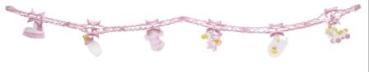 Papiergirlande Babygirl, rosa, ca. 2 m, Btl. à 2 St.