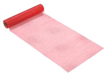 CREApop® Organza-Brilliant-Vlies ca. 28 cm x 15 m, rot  ldm