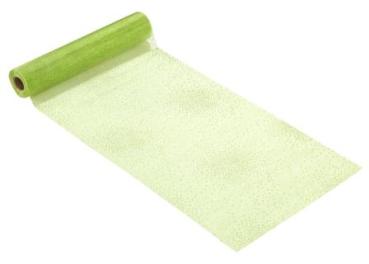 CREApop® Organza-Brilliant-Vlies ca. 28 cm x 15 m, hellgrün  ldm