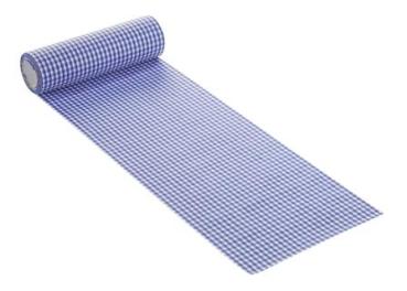 CREApop® Karo-Tischband 20 cm x 10 m, blau  ldm