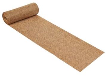 Dekostoff Leinen-optik nougat meliert, 20 cm x 10 m   ldm