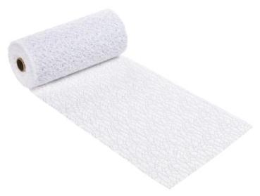 Dekostoff Netz-optik, 29 cm x 15 m, weiss   ldm