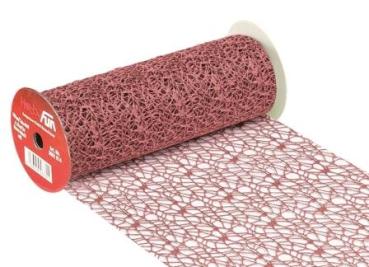 Dekostoff Netz-optik, 29 cm x 15 m, rosenholz   ldm
