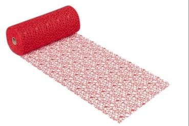 Dekostoff Netz-Optik, 29 cm x 15 m, rot   ldm