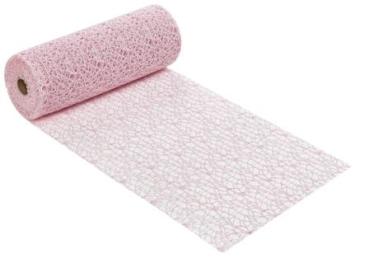 Dekostoff Netz-Optik, Glimmer, 29 cm x 15 m, rosé-rosa   ldm