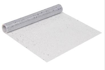 Deko-Glimmer-Tüll, 29 cm x 15 m, weiss   ldm
