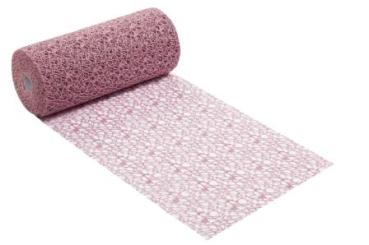 Deko-Stoff Netz-Optik, Glimmer, 29 cm x 15 m, rosenholz   ldm