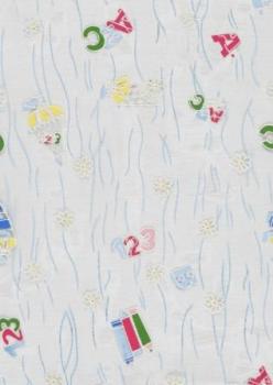 CREApop® Dekostoff 29 cm x 15 m, Schule, blau ldm