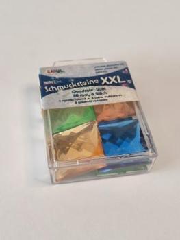 Schmucksteine Quadrate 30 mm bunt 6 Stk