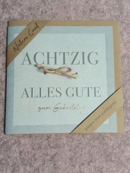 Geburtstagskarte Zahl  80