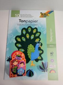 Tonpapierblock A3 10 Farben sort.