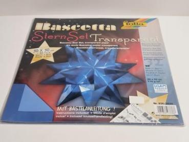 Bastel-Set Bascetta-Stern 30x30cm 32 Blatt blau 836/3030