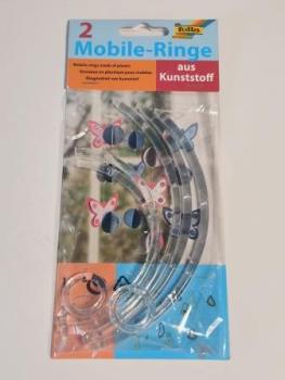 Mobile Ringe aus Kunst-Stoff, transparent Folia 2285