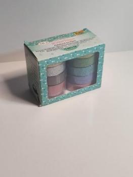 Klebeband Glitter 10er-Set sortiert
