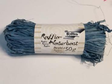 Bast Raffia matt königsblau