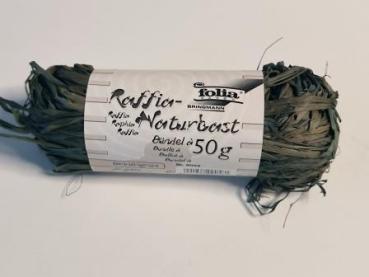 Bast Raffia matt tannengrün